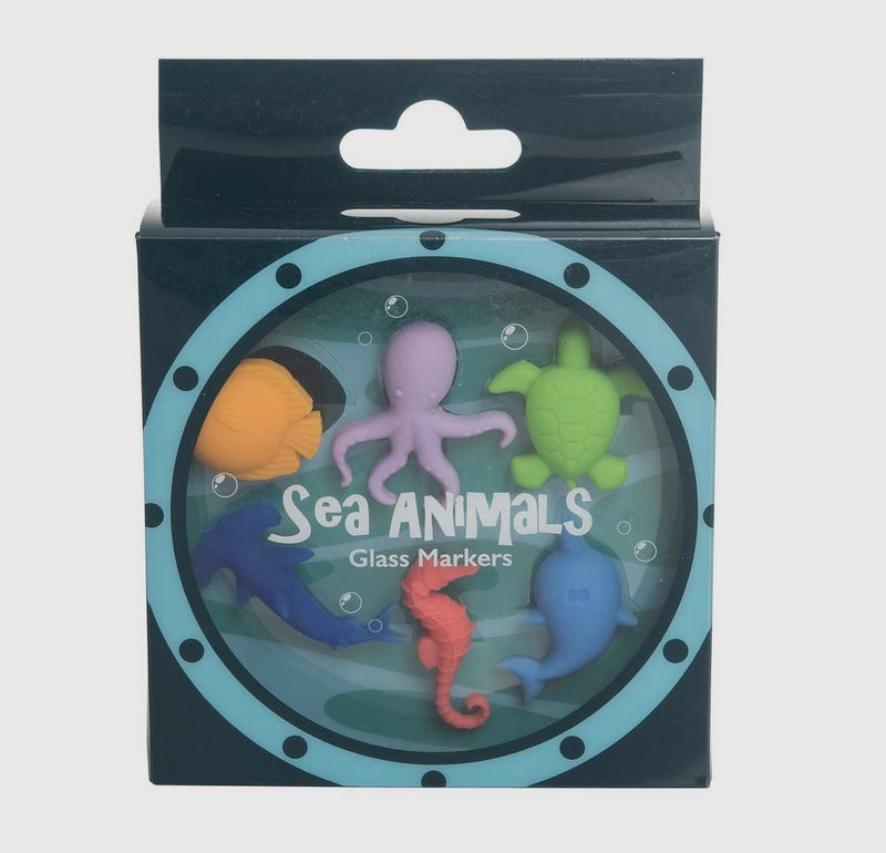 Silicone Sea Animals Wine Markers Set