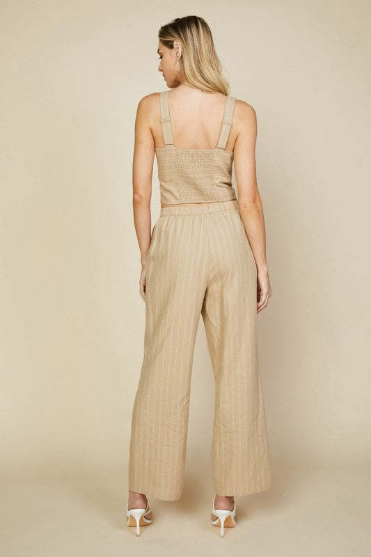 Linen Pin Stripe Pants
