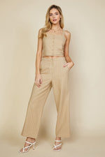 Linen Pin Stripe Pants