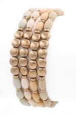 Wood Bead Bracelet Set