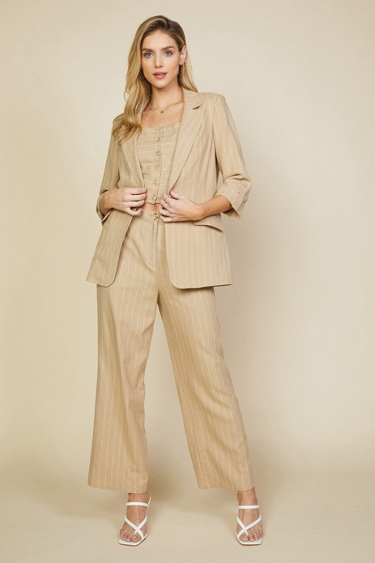 Linen Pin Stripe Pants