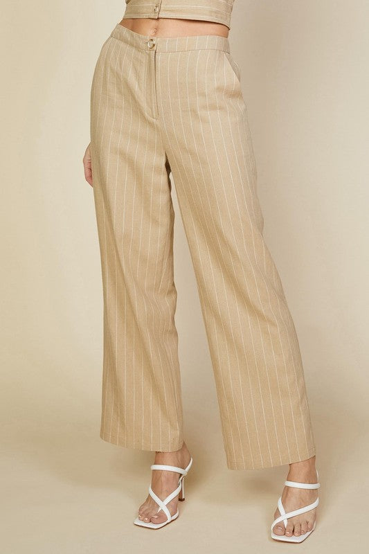 Linen Pin Stripe Pants