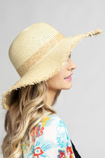 Frayed Edge Straw Sun Hat