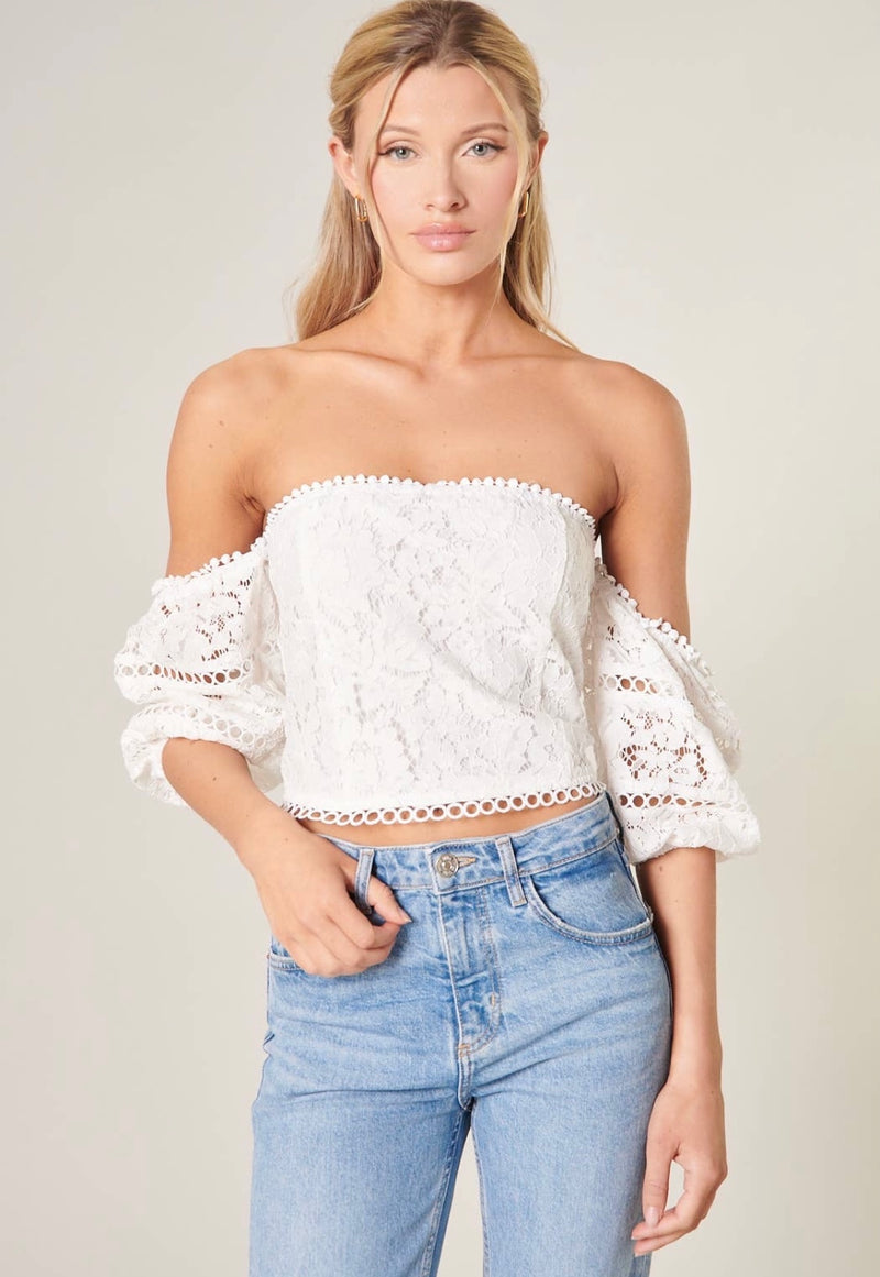 Marienne Scallop Lace Top