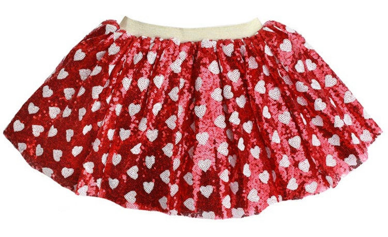 Red Sparkle Heart Tutu