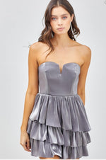 Michelle Strapless Ruffle Dress