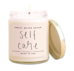 Self Care Soy Candle - Clear Jar - 9 oz