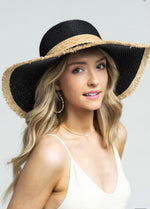 Frayed Edge Straw Sun Hat