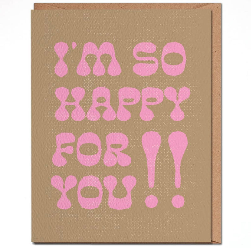 I'm so Happy for You - Stylish Congratulations Card