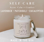Self Care Soy Candle - Clear Jar - 9 oz